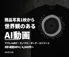 商品写真から世界観のあるAIイメージ動画を作ります イメージ1