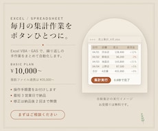 Excelの業務自動化・マクロ作成します イメージ1