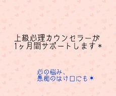 心の悩み、1ヶ月サポートします 1ヶ月間心の問題をサポートさせてもらいます´`*
