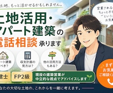 土地活用やアパート建築の相談に乗ります イメージ1