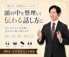 頭の中を整理して伝わる話し方に整えます イメージ1