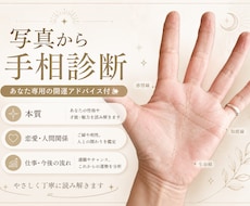 写真から手相診断をします