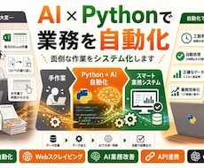 AIを活用した業務効率化ツールを開発します 事務経験豊富なPythonエンジニアが自動化します