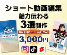 魅力伝わる3選ショート動画制作します イメージ1