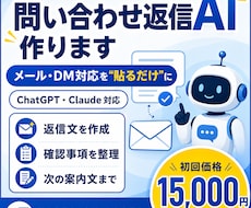 問い合わせ返信をAIで効率化します メール・DM対応を「貼るだけ」に
