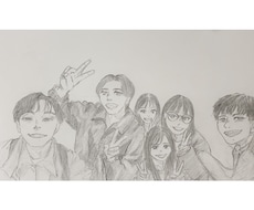 写真を温かみのあるキャラ化して鉛筆スケッチにします イメージ1