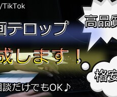 あなたの動画にテロップを制作します イメージ1