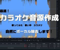 カラオケ音源を作成します 即納できます。元の音源からボーカルだけを自然に除去！