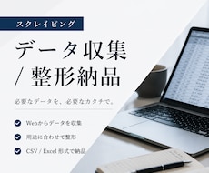 スクレイピング・データ収集/整形納品します イメージ1