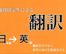 現役留学生が安く英語翻訳•添削します イメージ1