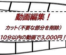 動画編集、動画の不要な部分をカットします イメージ1