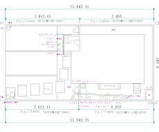 寸法入り詳細平面図(Jw cad)を作成します イメージ1