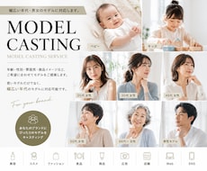 モデルを手配して商品・広告撮影まで対応します 商品に合うモデル選びから撮影・納品まで対応します