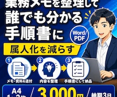 業務メモを整理して誰でも分かる手順書を作ります イメージ1