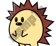ハリネズミのゆるキャラ販売します 使い道自由！背面のイラスト付き！