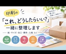 印刷ついて、印刷会社に聞く前に相談に乗ります イメージ1