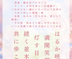誕生日に！名入りオーダーメイド短歌作ります イメージ1