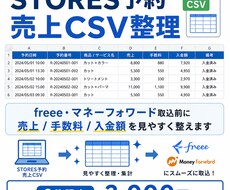 STORES予約CSVを会計用に整えます freee・MF取込前の売上整理