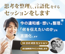 思考を整理し、言語化するためのセッションをします イメージ1