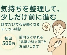 気持ちを整理して、少しだけ前に進むお手伝いします イメージ1