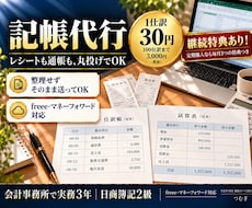 即日対応！スマホで撮って送るだけで記帳代行します 会計事務所3年｜1仕訳30円・先着5名10%OFF