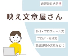 SNS・ブログ・商品説明の文章を作成します 伝えたい内容をもとに、使いやすい文章に整えて納品いたします！