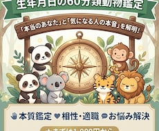 生年月日の60分類アニマル鑑定★本質を占います イメージ1
