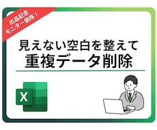 重複削除前にチェックし、見えない空白を整えます イメージ1