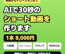 AIで30秒のショート動画を作ります イメージ1