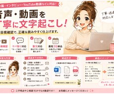 音声・動画を丁寧に文字起こしします イメージ1
