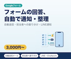 Googleフォームの回答を自動通知・整理します イメージ1