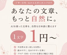 AIが生成した文書を自然な文脈に直します イメージ1