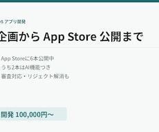 iOSアプリを企画から公開まで作ります App Storeに6本公開中。うち2本はAI機能つき