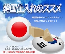 少額資金から個人でも始められる仕入れルート教えます こんな手があった！韓国仕入れ！この教材でその秘密を大公開‼️