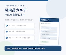 AI制作物の納品カルテを作成します イメージ1