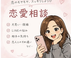 恋愛のモヤモヤ、女性目線でお話伺います 恋愛のモヤモヤを整理しませんか？