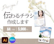 シンプルで伝わるチラシ・印象に残るチラシ作成します イメージ1