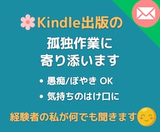 Kindle出版の孤独な作業の話し相手になります 気軽に愚痴や進捗を♪あなたの執筆を応援するお試しの3日間