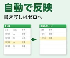 3000円｜シートの入力を別シートへ自動反映します 同じ内容を何度も書き写す手間をなくします
