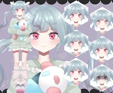 格安完成品Vモデル売ります ぬいぐるみを持ったかわいい女の子のVモデルです！