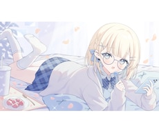 一枚絵/キービジュ/立ち絵/三面図など制作します 甘めでふんわりした絵柄であなたのキャラを描かせて下さい♪