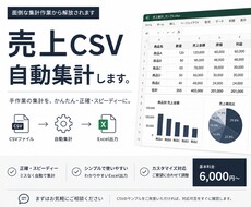 売上CSVを自動で集計します イメージ1