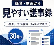 録音・動画から見やすい議事録を作成します イメージ1