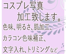 コスプレ写真の加工致します イメージ1