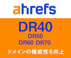 SEO対策のDRを40～70にします 信頼のSEOサービスで検索順位アップ！