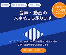 音声・動画の文字起こし、丁寧に対応しますます イメージ1