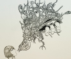 少し考えさせられる、少し暗い感じの絵を描きます イメージ1
