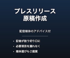 プレスリリースの原稿を作成・監修します イメージ1