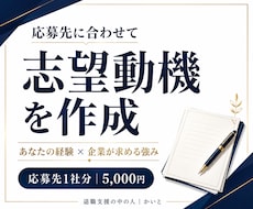 応募先に合わせた志望動機を作成します イメージ1