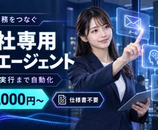 御社専用の業務AIエージェントを開発します 社内業務をつなぎ、判断・実行まで自動化